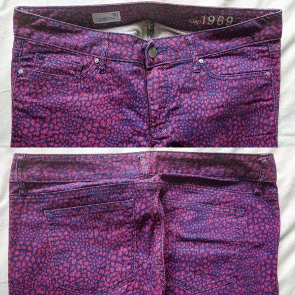 GAP 1969 Always Skinny Animal Print Ankle 30 - Picture 6 of 8